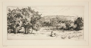 Dorf Villeneuve-sur-Bellot (Seine-et-Marne) von Auguste Lepere