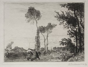 Rückkehr vom Markt von St. Jean-de-Mont von Auguste Louis Lepère