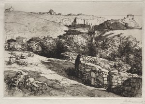 Blick auf den Hafen von La Meule von Auguste Louis Lepère