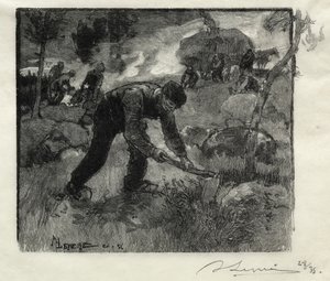 Heidekrautjäger von Auguste Louis Lepère