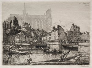 Ankunft des Gemüses - Amiens von Auguste Louis Lepère