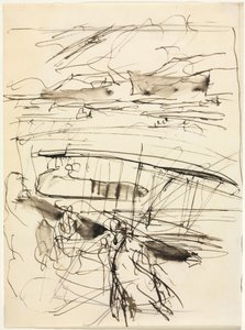 Flugzeuge ruhen auf dem Gelände, 1914