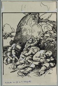 Schlacht am Col de la Chiprotte von Auguste Louis Lepère