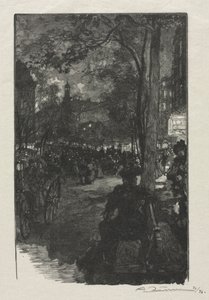 Boulevard Montmartre, Abend, 1890 von Auguste Louis Lepère
