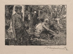 Maiglöckchen pflücken von Auguste Louis Lepère