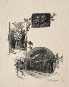 Eingang zum Atelier Rousseau und das Haus von Millet