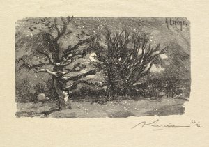 Wald von Fontainebleau: Am Schlafplatz von Lantara, 1890 von Auguste Louis Lepère