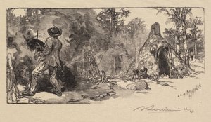 Fontainebleau-Wald: Köhler (La Forêt de Fontainebleau: Les Charbonniers) von Auguste Louis Lepère