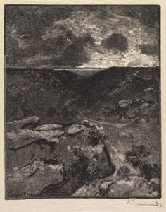 Wald von Fontainebleau: Tal von Franchard, 1890 von Auguste Louis Lepère