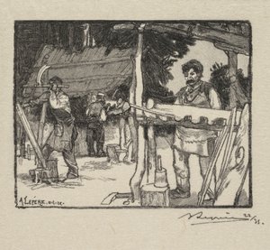 Wald von Fontainebleau: Hersteller von Latten von Auguste Louis Lepère
