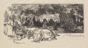 Fontainebleau-Wald: Kantine der Mutter Pichard von Auguste Louis Lepère