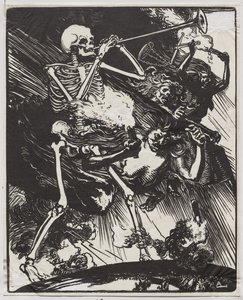 Der Tod und die Leidenschaften, die auf die Erde herabsteigen von Auguste Louis Lepère
