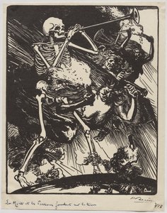Der Tod und die Leidenschaften, die auf die Erde herabsteigen von Auguste Louis Lepère