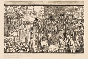 Die Prozession des Fronleichnamsfestes in Nantes, 1901