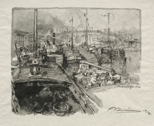Le Bassin de la Villette von Auguste Louis Lepère