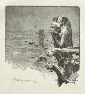 Der Stryge von Notre Dame von Auguste Louis Lepère