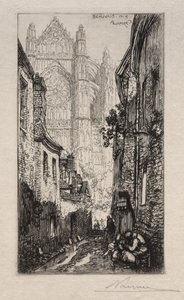 Schmale Straße, Beauvais von Auguste Louis Lepère