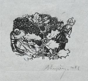 Pariser Almanach, 1897: Schlussstück, Winter, 1897 von Auguste Louis Lepère