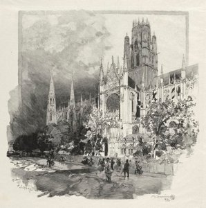 Rouen Illustré: Kirche Saint Ouen von Auguste Louis Lepère