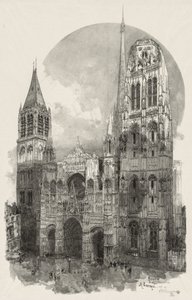 Rouen Illustré: Die Kathedrale von Rouen, 1888 von Auguste Louis Lepère