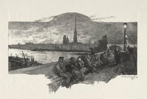 Rouen Illustré: Le Pont de Pierres, 1896 von Auguste Louis Lepère