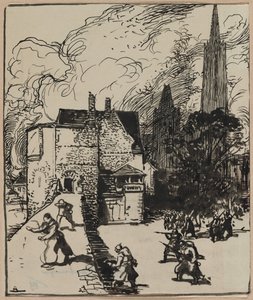 Belagerung von Maubeuge von Auguste Louis Lepère