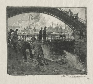 Die Schleuse des St. Martin Kanals von Auguste Louis Lepère