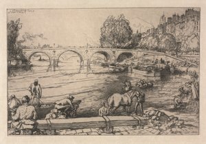 Der Wasserplatz an der Marie-Brücke, 1902