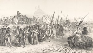 Die große Überprüfung des Juste-Milieu, die La Caricature passiert, 30. Oktober 1832