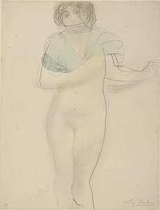 Frau mit einem Schal von Auguste Rodin