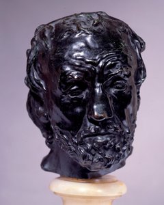 Kopf eines Mannes mit gebrochener Nase. Skulptur von Auguste Rodin (1840-1917) 19. Jahrhundert von Auguste Rodin