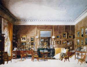 Wohnzimmer der Herzogin von Berry in den Tuilerien, Aquarell von Garnerey Auguste (1785-1824), Frankreich von Auguste Simon Garneray