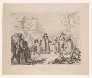 Ludwig XVI. besucht ein armes Viertel von Auguste Thomas Marie Blanchard