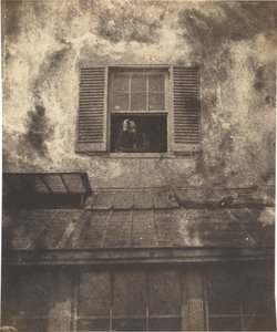 Auguste Vacquerie am Fenster, Marine Terrace, um 1853 (Foto)