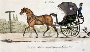 Cabriolet der Werkstätten von Thomas Baptiste - Gravur von Valmont von Auguste de (after) Valmont