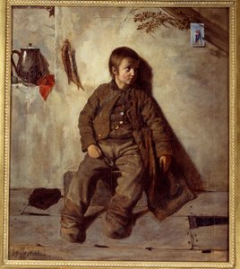 Ein Savoyer Schornsteinfeger. Gemälde von Auguste de Chatillon (1813-1881)