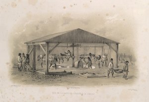 Zementherstellung aus: Der Bau der Isaakskathedrale, 1845 von Auguste de Montferrand