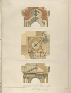 Glockenturm (Detail) aus: Der Bau der Isaakskathedrale, 1845