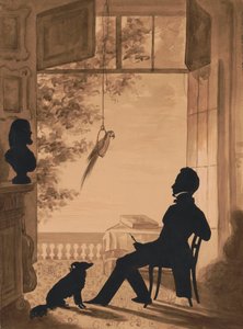 Silhouettenprofil des Künstlers Charles Fenderich, 1841