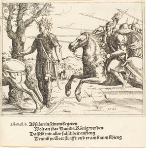 Absalom wird von Joab getötet, 1548 von Augustin Hirschvogel