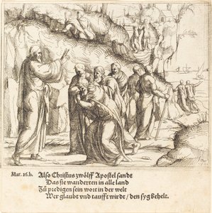 Christus beauftragt die Apostel mit ihrer Mission von Augustin Hirschvogel
