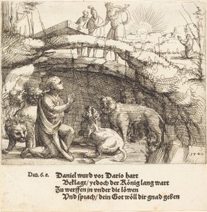 Daniel in der Löwengrube, 1549 von Augustin Hirschvogel