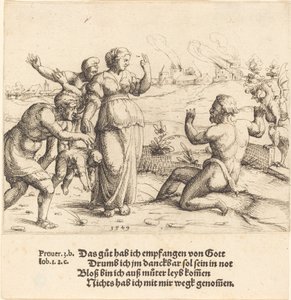 Hiob erfährt von seinen Unglücken, 1549 von Augustin Hirschvogel