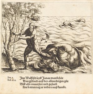 Jona wird aus dem Wal herausgelassen, 1548