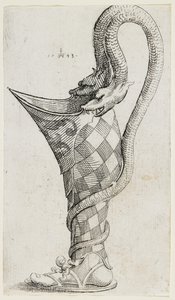 Ornamentales Bein-förmiges Gefäß, 1543 von Augustin Hirschvogel