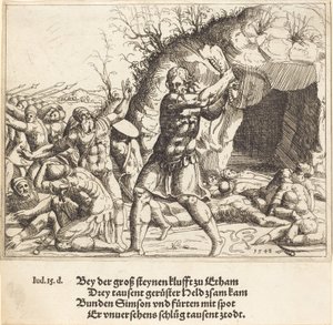 Samson erschlägt die Philister, 1548