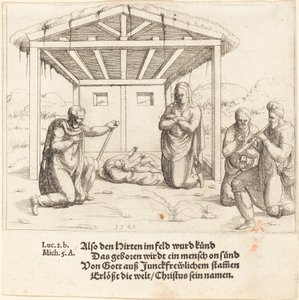 Die Anbetung der Hirten von Augustin Hirschvogel