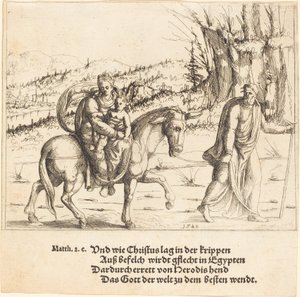 Die Flucht nach Ägypten von Augustin Hirschvogel