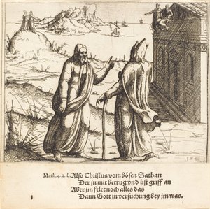 Die Versuchung Christi, 1548 von Augustin Hirschvogel