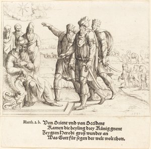 Die drei Könige berichten Herodes von der Geburt Christi, 1549